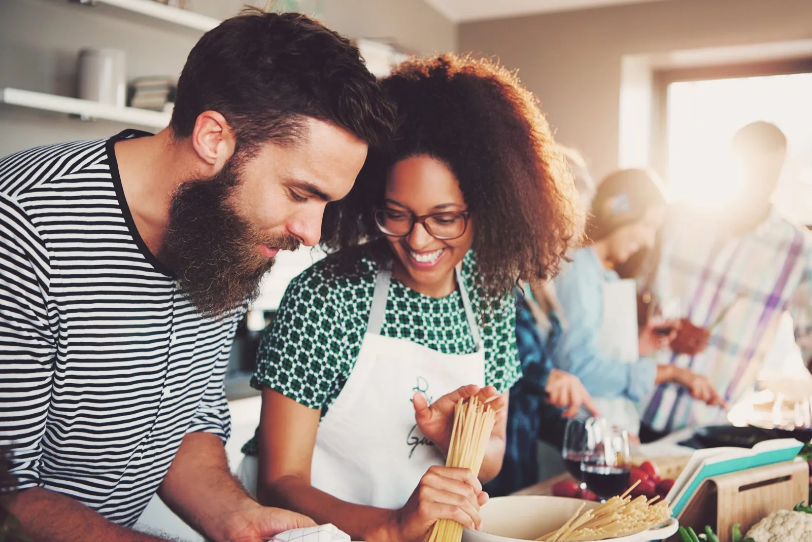 Couple connecting authentically